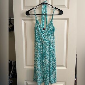 5/48 Teal and White Patterned Dress